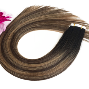 Cocoa Honey Bliss Rooted Balayage 2-4/27 Tape In Hair Extensions Hannah Bee Beauty